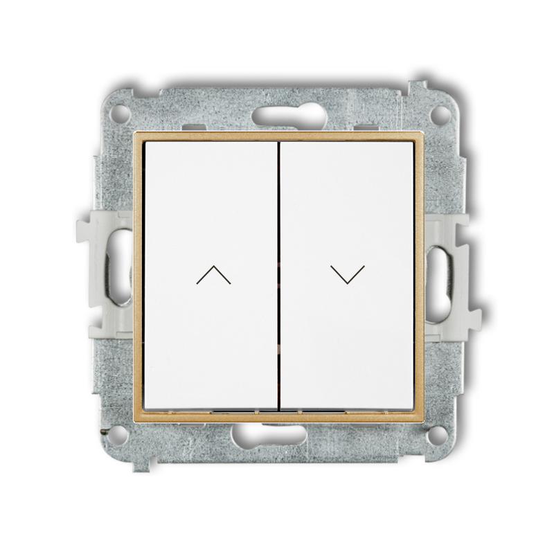 Roller Blind Switch Without Frame Karlik Mini White/gold