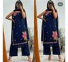 Women Designer Embroidered Sleeveless Kurta Pant Dupatta Set Indian Party Wear Top Tunic