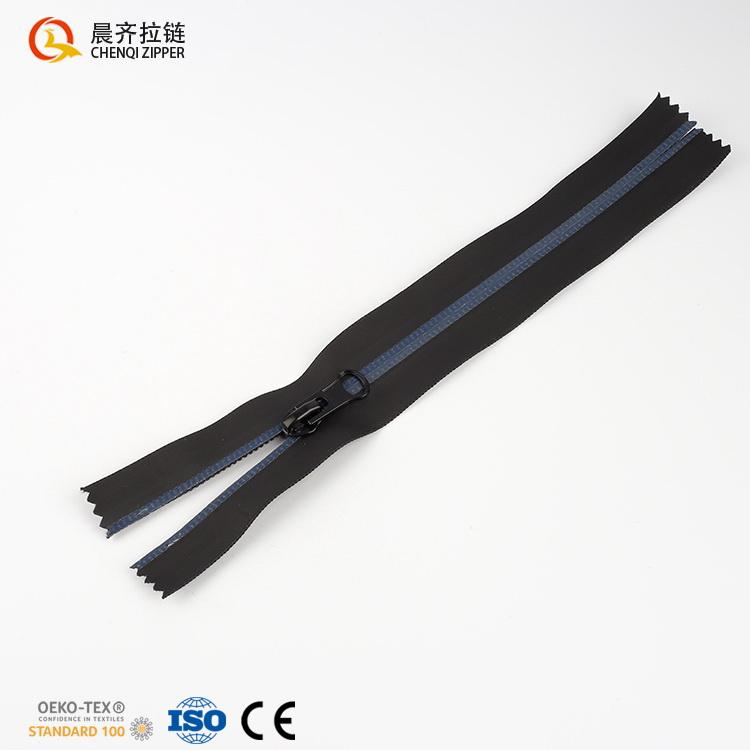 High Quality Zipper Factory Price #5 Waterproof Zipper White PU Tape Open-end Water Resistant Zipper