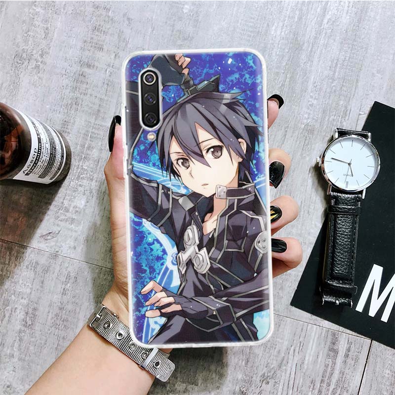Sword Art Online Kirito Asuna Phone Case For Xiaomi Redmi Note 15 14 13 12S 12 Pro Plus 11S 11E 11 11T 10S 10 Art Soft Pattern C