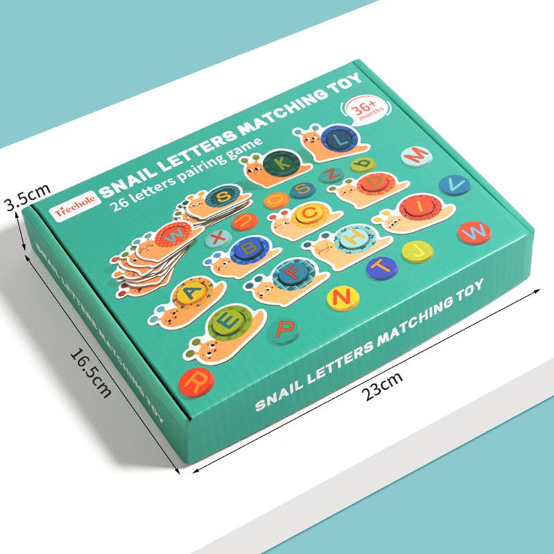 

Snail Letter Cognition Word Spelling Matching Card Animal Letters Education Learning Educational Toy for Children Table Game