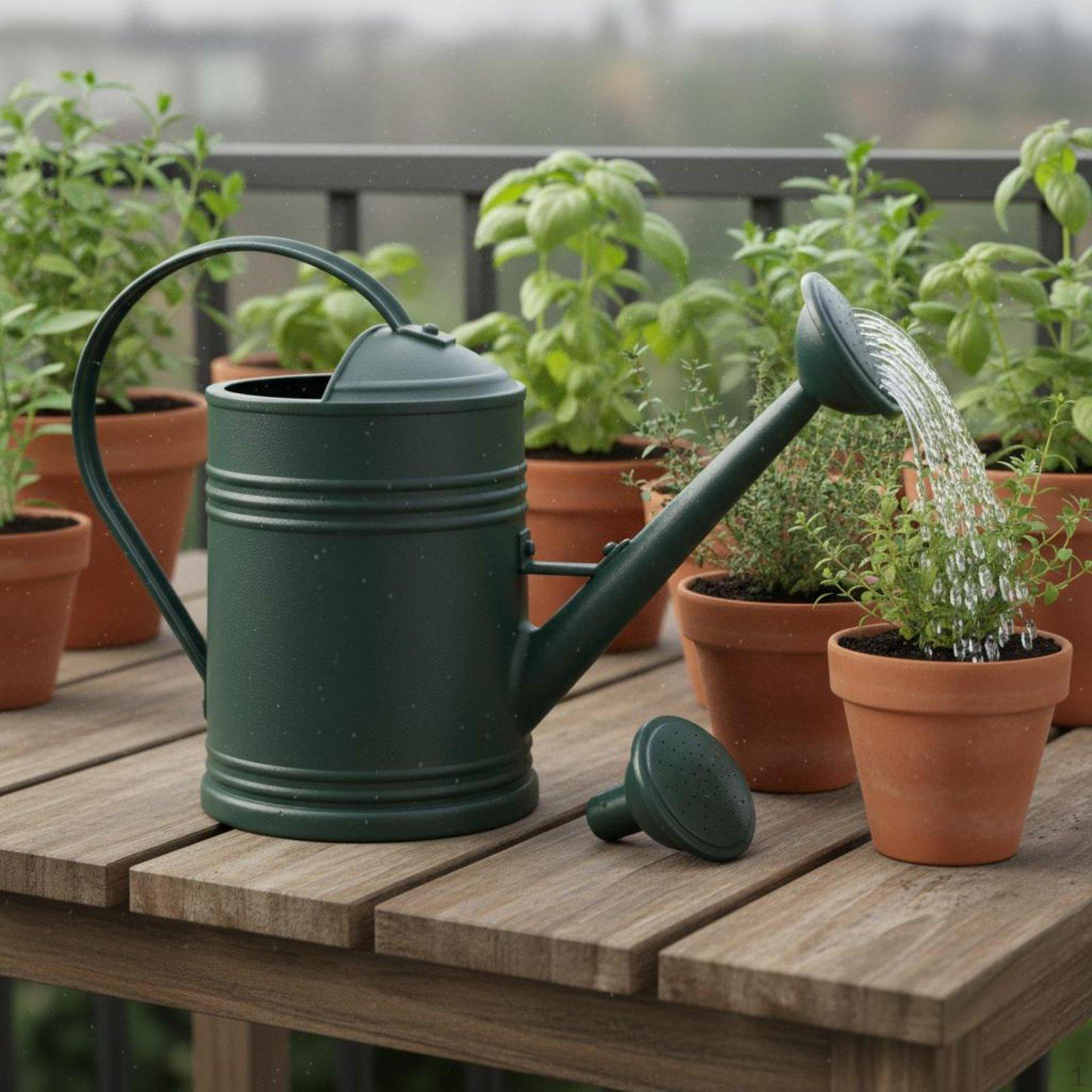 Long Spout Watering Can Ergonomic Handle 4L Garden Waterer Lightweight with Sprinkler