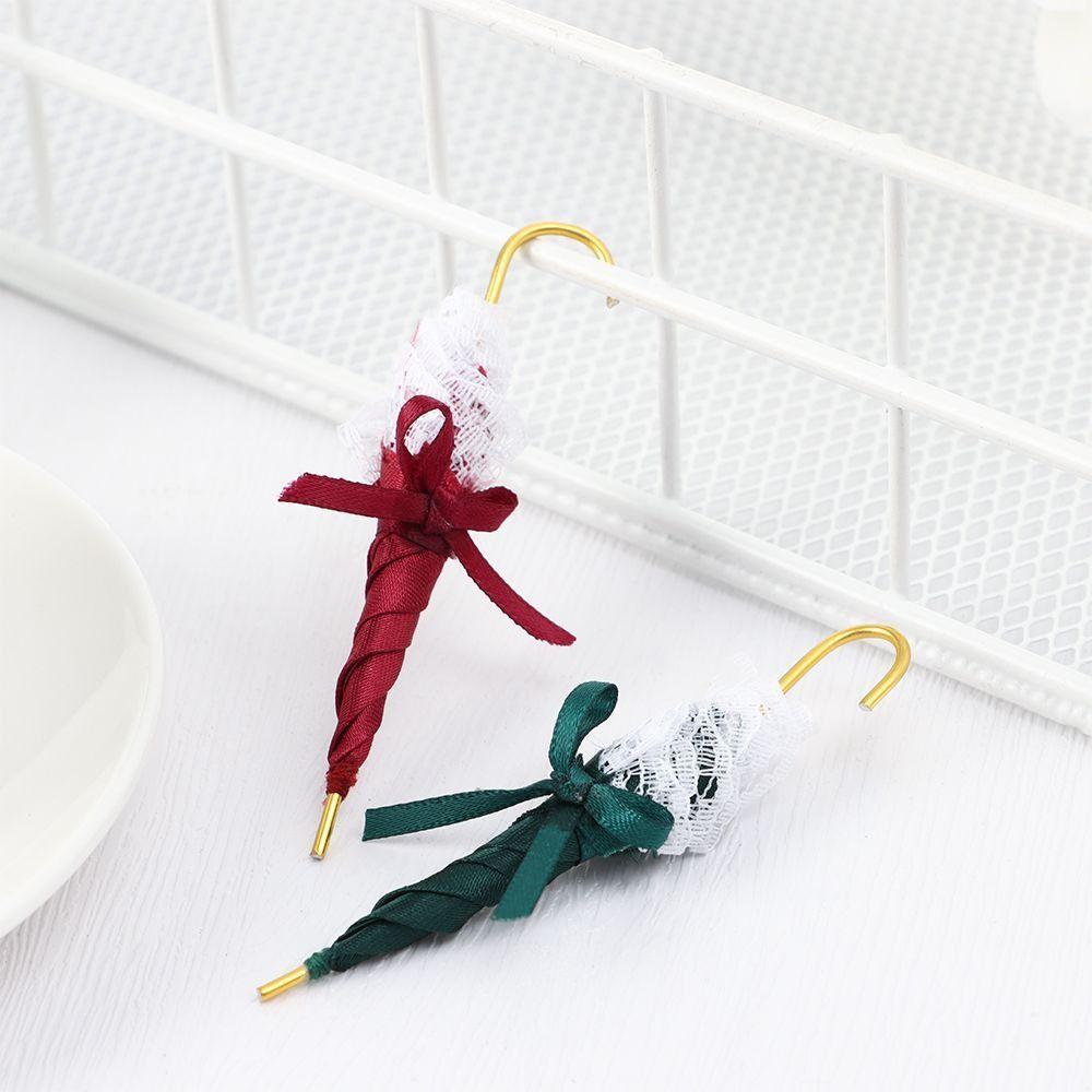 

DIY Mini Umbrella Cute Simulated Umbrella Fashion Lace Umbrella Ornaments Dolls Props