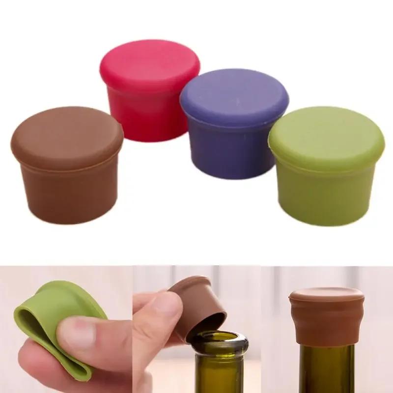 Flexible Silicone Beer Cork Cocktail Glass Bottle Stopper, Durable Bar Accessories, House Wine Bottle Cap, Seal, Food Grade, Bar
