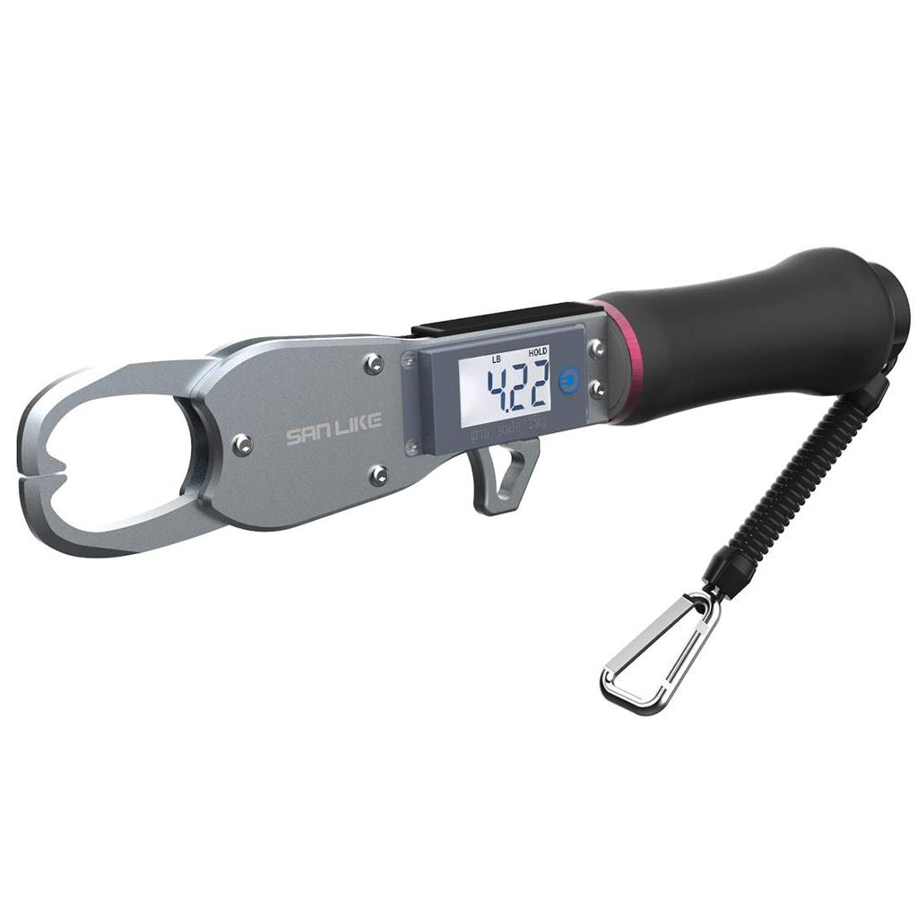 SANLIKE Digital Fish Grip, Digital Weighing Scale Fishing Gripper, Suitable for Large Fish, Max 25kg