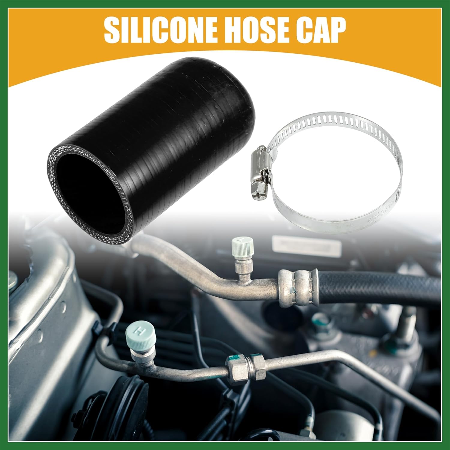 

Motoforti 1 Set 40mm 1.57 ID Silicone Hose Cap Intake Vacuum Hose End Plug W/Clamp - Car for Coolant Heater Bypass Vacuum Water Port - Silicone
