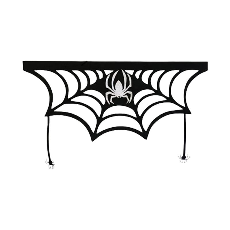 Themed Halloween Party Supplies Hanging Banners Fireplaces Spiderweb Cover Decoration For Indoor Celebration