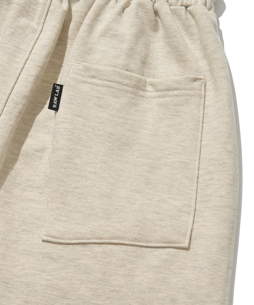 RAW LAB Deep Double-Pleated Wide Sweatpants (Oatmeal)
