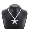 Large Starfish Cord Necklace Chunky Statement Star Fish Pendant Necklace Summer Beach Jewelry Holiday Gift