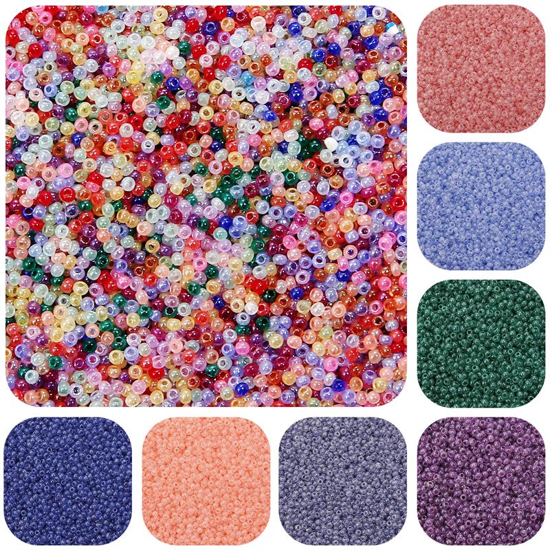 

2700 шт., 2 мм, высокое качество, имитация нефрита, мороженое, стеклянные бусины «сделай сам», аксессуары для изготовления ювелирных изделий