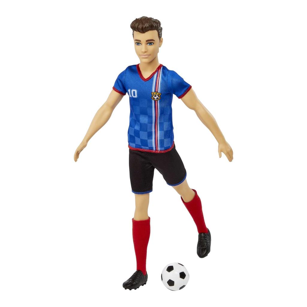 Barbie Soccer Doll Ken Colorful (Cropped Hair, #10 Uniform)