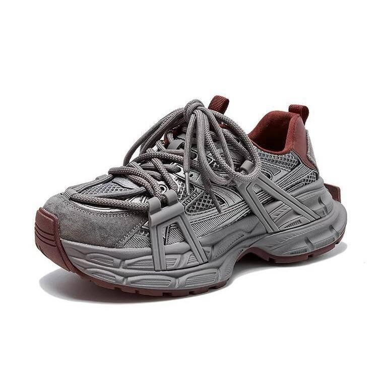 Sneakers British style 2025 autumn and winter new platform dad shoes casual, light and comfortable versatile niche women's shoes