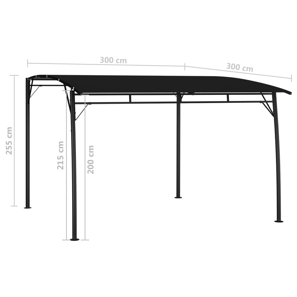 Garden Sunshade 3 X 3 X 2.55 M Anthracite