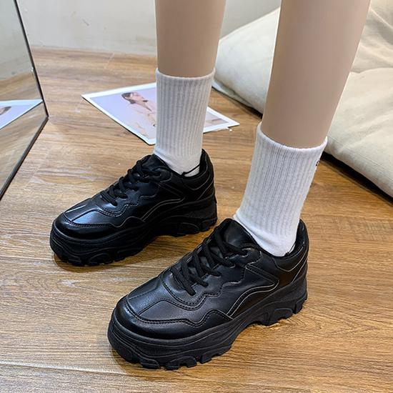 Dad's Shoes, Thick Soled Breathable White Shoes for Spring and Autumn, Student Casual Sports Shoes