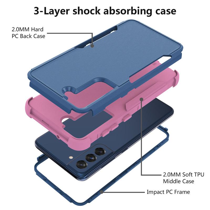 For Samsung Galaxy S21 Fe Case Heavy Duty Armor Hybrid Shockproof Case For Galaxy S21 Plus S22 Ultra Hard Silicone Cover