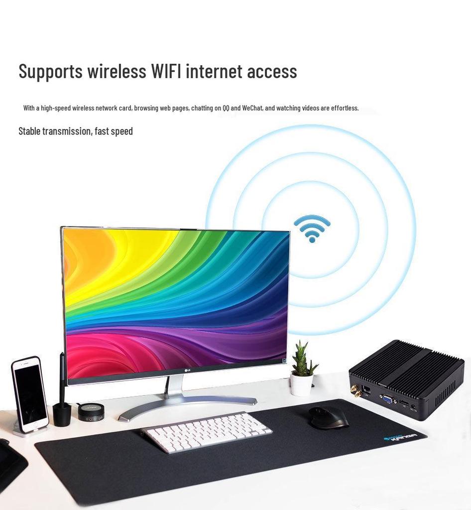 Yingchi Mini Fanless Industrial PC N100/N150 Core i3/i5/i7/J1900