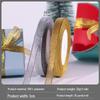 Gold & Silver Glitter Ribbon Set: 1cm, 2 Rolls for DIY Gift, Bouquet, or Daily Decoration.