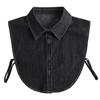 Adjustable Straps Denim Fake Collar Korean Style Turtleneck Fake Collar Retro Shirt Collar  Women