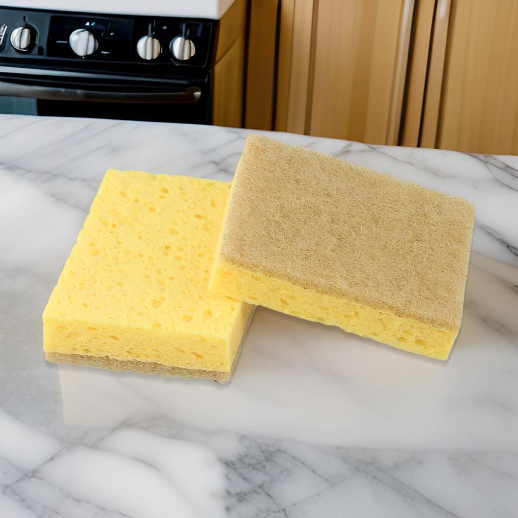 10Pcs Thickened Double-sided Cleaning Sponge Pads Epically Eco Biodegradable And Compostable Kitchen Sponge With Scrub