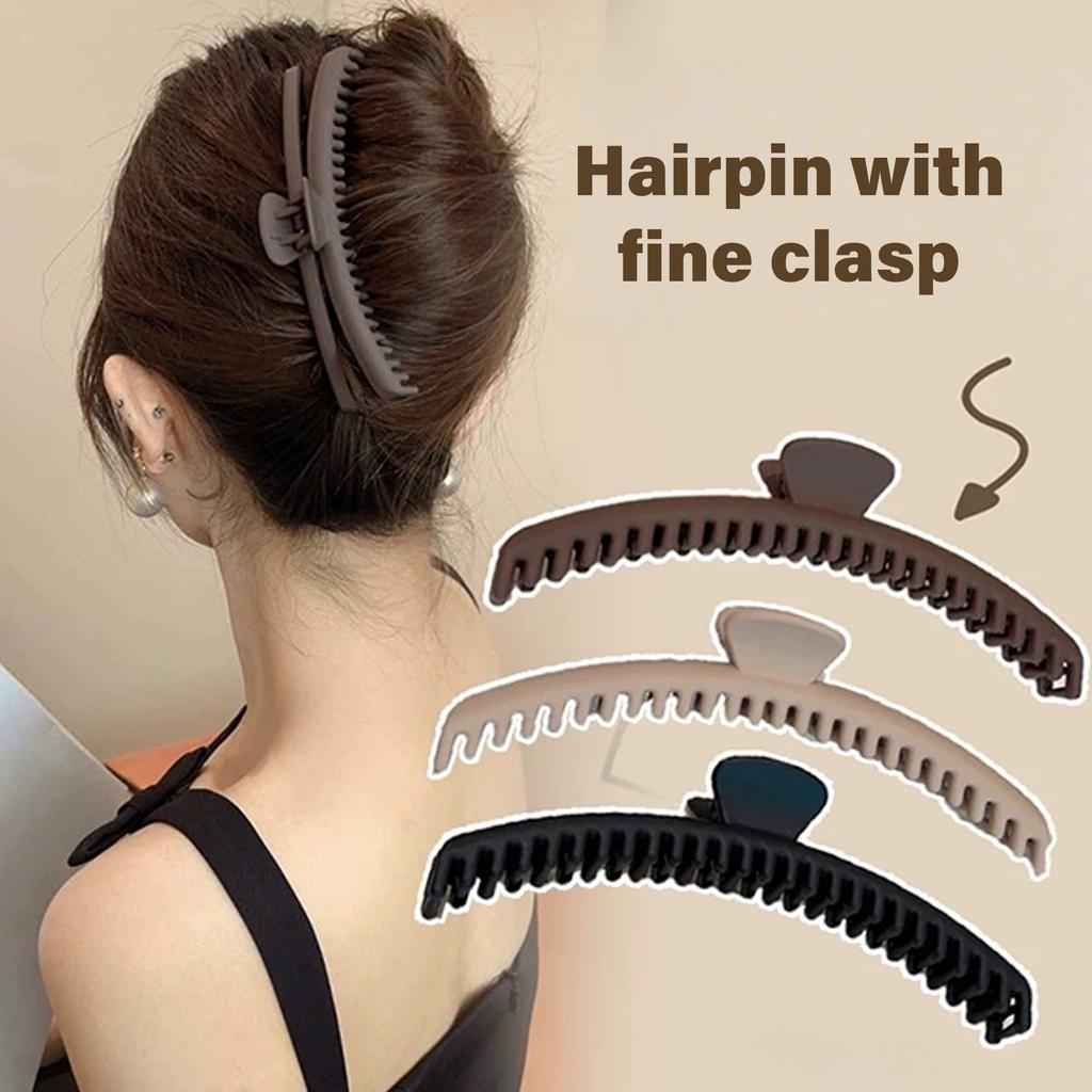 Fine Tooth Textured Hair Claw Clip For Steady Styles Smooth Grip Matte Finish Lightweight Design Compact Hair Tool