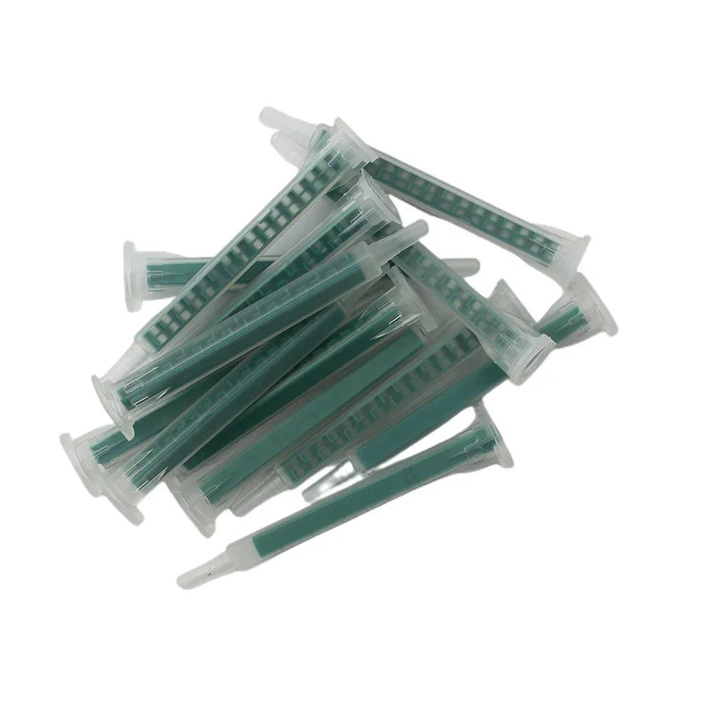 AB Mixing Hose 50 Pieces 2K Adhesive Mixing Tips Mixer Nozzles Static Mixer 16 Knots Tool Accessories Dispensing Syringes