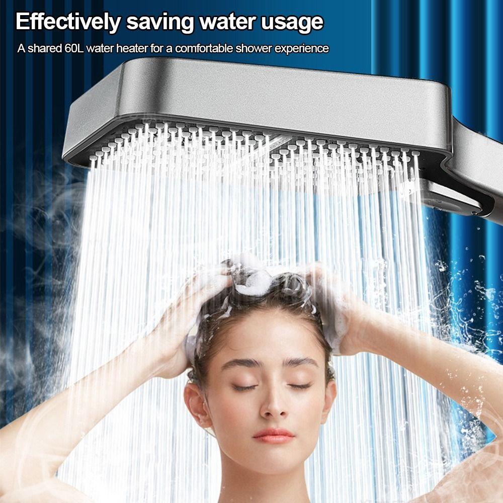 Plastic High Pressure Shower Head Large Flow Water Saving Handheld Shower Head 3 Mode Adjustable Easy Install Shower Sprayer