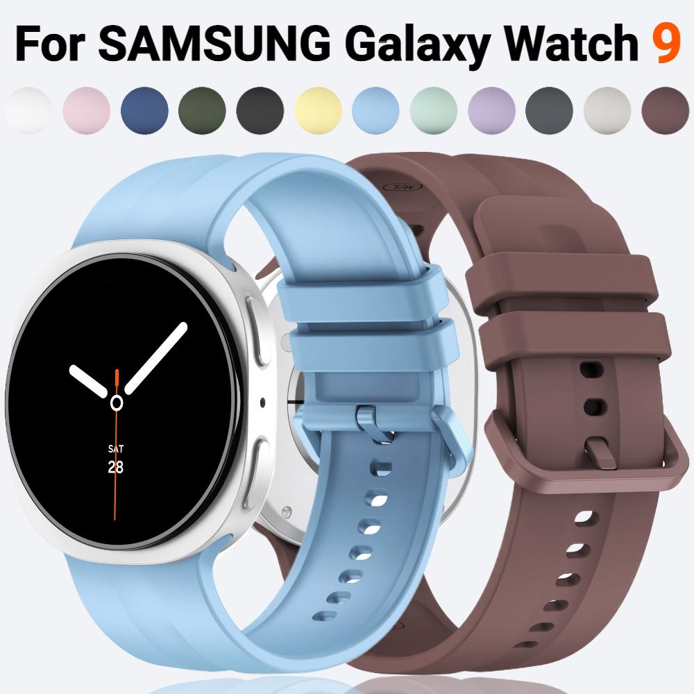 Cinturino Originale in Silicone per Samsung Galaxy Watch 9 44mm 40mm Sport Correa Pulseira Braccialetto per Galaxy Watch 9 8 Classic 46mm Band