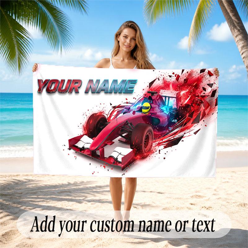 Fantasy Magie Thema Weiches Strandtuch Personalisierbares Benutzerdefiniertes Namens-Text-Handtuch Tragbar für Strand Pool Reisen