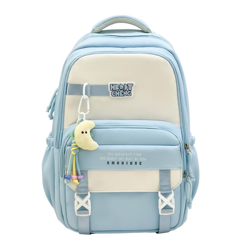 Contrast Color Backpack Campus Large Capacity Student Schoolbag