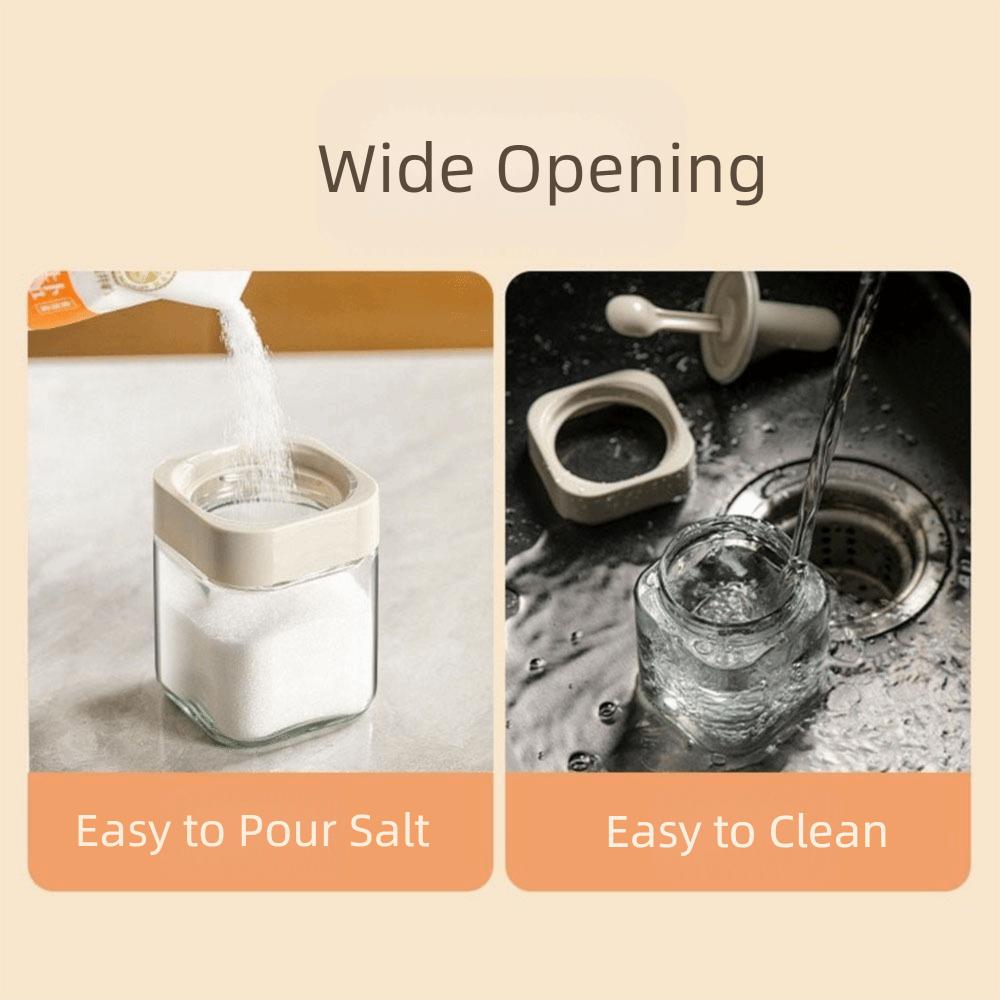 3Pcs Leakproof Glass Seasoning Bottle Moisture-Proof Spice Jar Portable Salt Container  for Home
