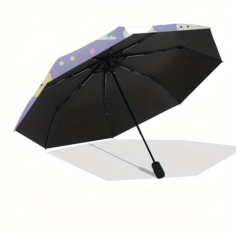 1pc Unicorn Fantasy Rainbow Stars Moon Flowers Umbrella with Plastic Handle,Suitable for All Seasons Home Travel Outdoor UmbrellaB1805