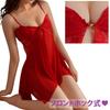 Sexy Large Sexy Extremely Lingerie [OLYOLY] Babydoll, Size, Cosplay, Underwear, Loungewear, Camisole, Nightgown, See-Through, One-Piece (03 Red)