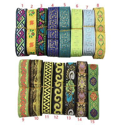 Diy El Yapımı Malzemeler 1 Şerit 7 Metre 2.5 cm Nakış Etnik Dantel Bilgisayar Jakarlı Perde Ev Tekstili Giyim Dantel Aksesuarları