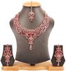 Touchstone Indian Bollywood Royal Look Stunning Designer Jewelry Necklace Set for Women Pink