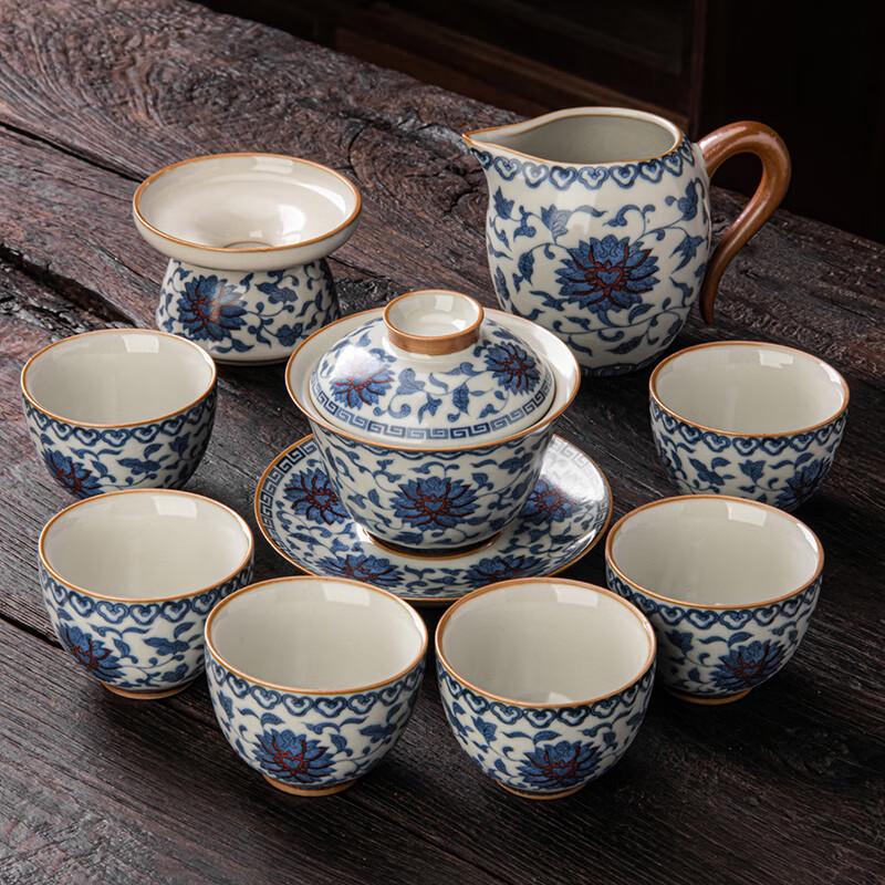 Lainuo Yellow Ru Kiln 9-Piece Tea Set