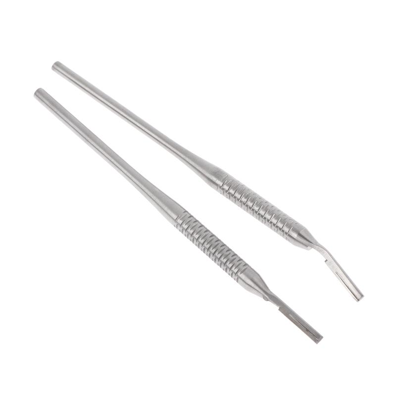 1/2 Stück Premium Edelstahl Dental-Skalpellgriff für Klinge Nr. 3 - Professionelles Oralchirurgie-Instrument für Zahnärzte