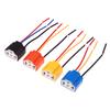 2 Stück/Set Keramik-Lampenfassung H4 für Auto mit 3 Löchern Kupferdraht Verkabelung Lampenstecker Auto-Scheinwerferlampenhalter Lichtstrahl-Sockelstecker