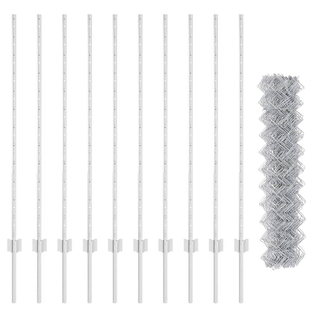 Chain Link Fence with Posts 10 X 1.2 M (W X H) Hot Dip Galvanized Steel
