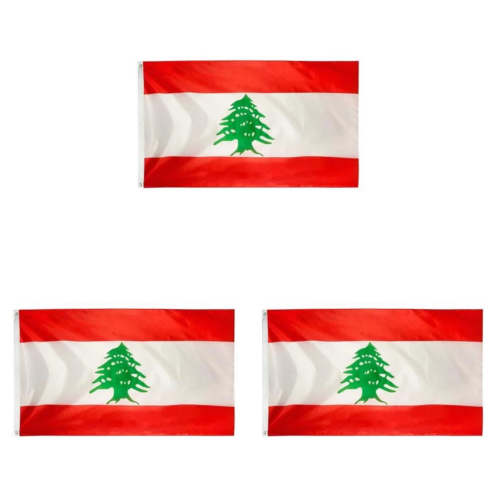 1-10 ks Dekorativní vlajka Libanon Světové vlajky zemí Polyester Vlajka Libanonské republiky Vnitřní Venkovní 90x150cm Vlajka k zavěšení