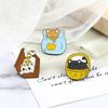 2-3pcs Cartoon Brooch Cute Animal Cats Paw Penguin Lapel Pins Punk Ghost Plant Badges Shirts Bag Jewelry Friends Gifts Wholesale