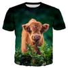 Funny Cow Pattern T-Shirt For Men Cute Animal 3D Printed T Shirts Summer Breathable Loose O-Neck Unisex Tops Short Sleeve Tees