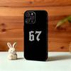 67 Six Seven Phone Case For iPhone17,16,15,14,13,12Plus,Pro Max,XS,5G Soft Silicone Black Cover