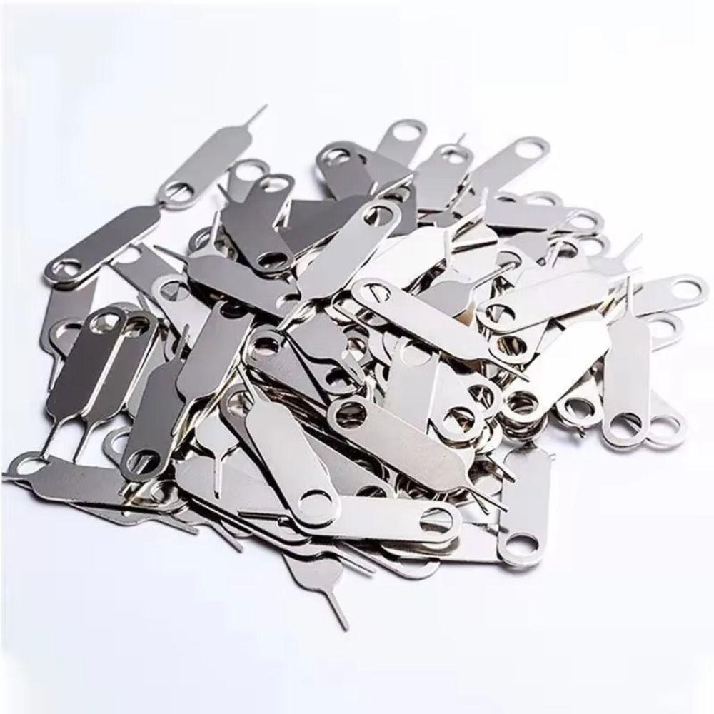 100Pcs Stainless Steel SIM  Card Removal Tool Ejecting Removal Needle  for Cell Phone Smartphone