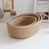 3 STK Baumwollseil Aufbewahrungskorb Gewebt Nordisch Oval Organizer Behälter Körbe Dekorative Desktop Aufbewahrungsboxen für Kleidung Bücher Handtücher Kosmetik