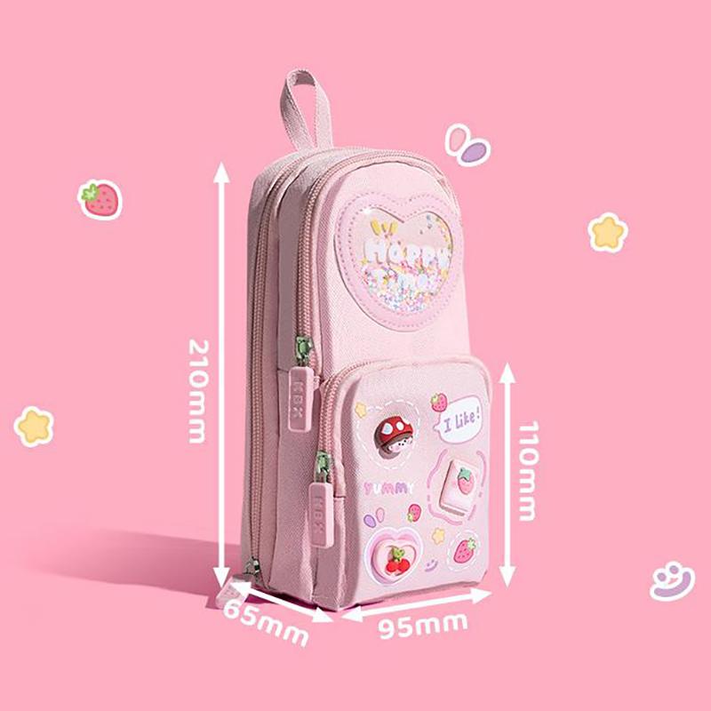 Kawaii Roztomilé Penály Velká Kapacita Plátěná Taška na Tužky Jednoduchá Roztomilá Taška na Skladování Psacích Potřeb Studentské Psací Potřeby Školní Potřeby