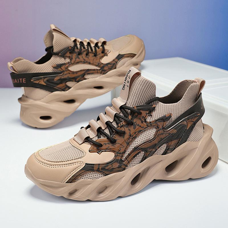 Men's shoes spring and autumn new men's sports casual shoes blade sole shoes breathable coconut shoes men
