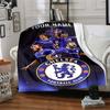 Chelsea Fc Football Player Personalized Text Blanket Gift Customizable Blanket Soft & Cozy Great for Home Decor Couch Bed Seaside