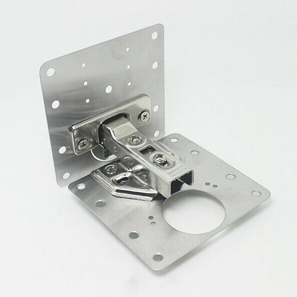 2/4/10pcs Hinge Plate Kitchen Cupboard Door Hinge Repair Kit Plates Fixing Screws Cabinet Door Repair Board Hinge Fix Board