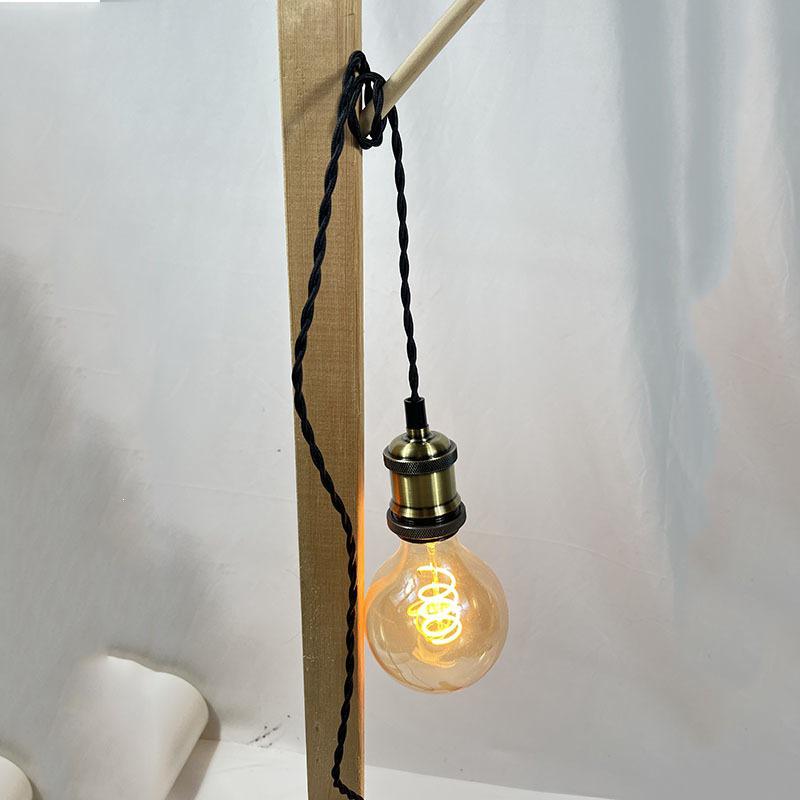 Retro E27 Screw Base Pendant Lamp Holder with Twisted Cord and Switch