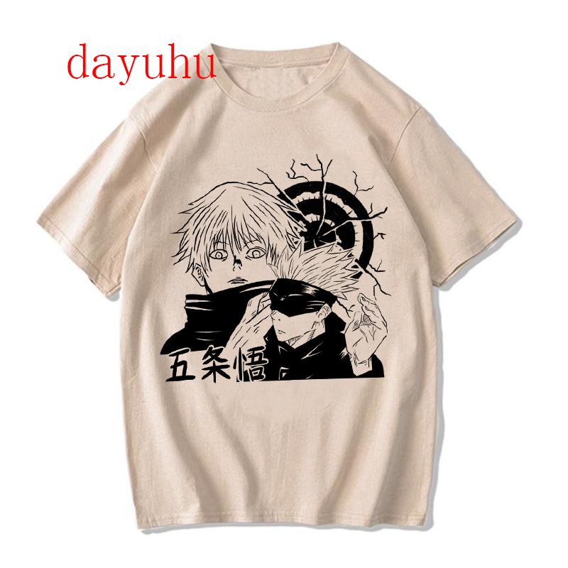 Harajuku Tshirt Unisexga Japanese Anime Jujutsu Kaisen T Shirt Gojo Satoru Tops Yuji Itadori Graphic Tees Cool Unisex Tshirt